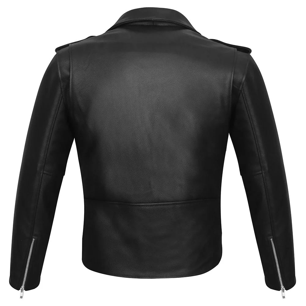 Men's Premium Classic Motorcycle Black Leather Jacket
